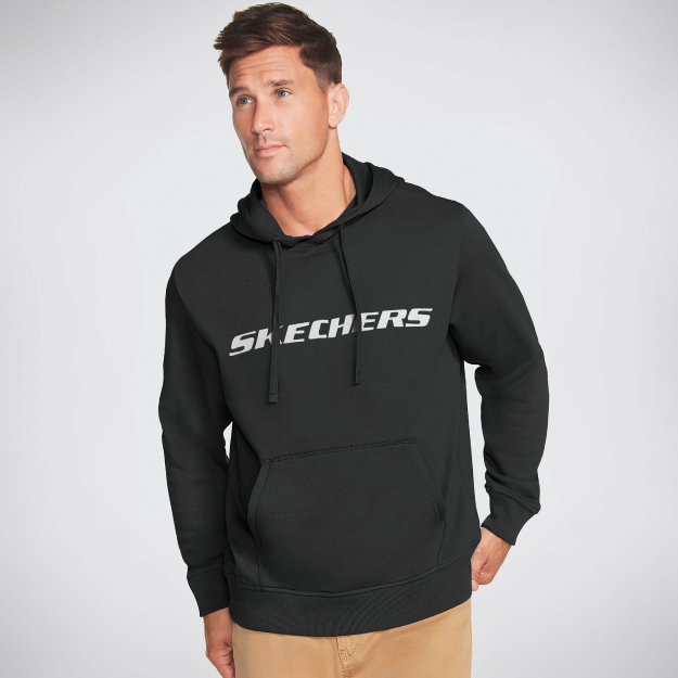 PULLOVER FLEECE HOODIE W/KANGAROO POCKET KNIT MHD12-BLK XL