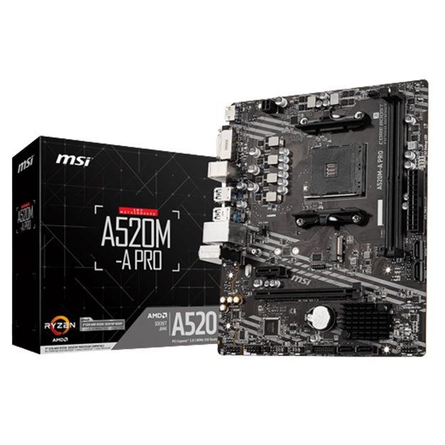 Kompyuter platasi MSI AMD AM4 A520-A Pro DDR4