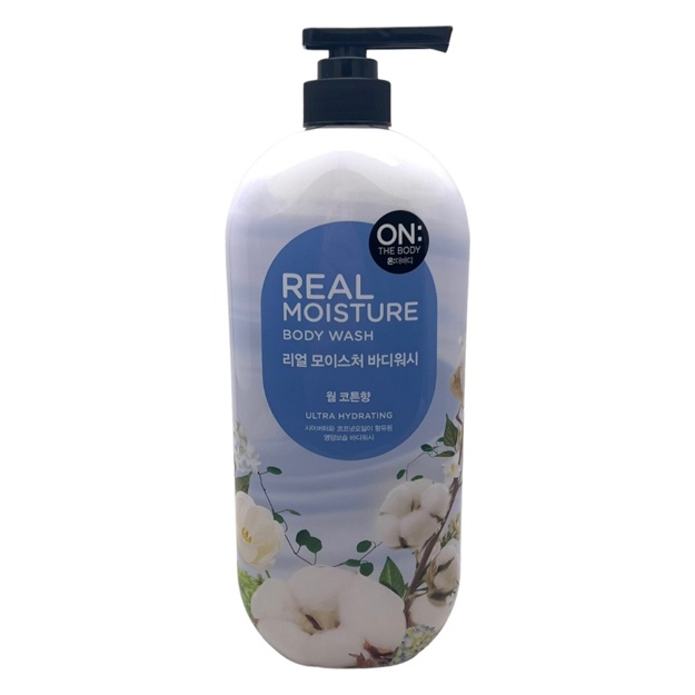 Paxta ekstrakti bilan namlovchi dush geli On The Body Real Moisture Body Wash Warm Cotton 900 ml