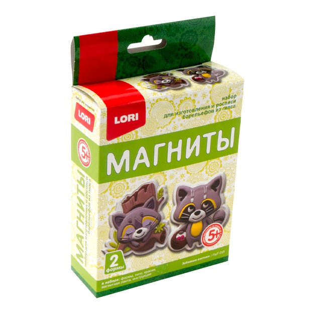 Магниты из гипса "Забавные енотики" Пз/Г-013