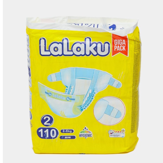 Детские подгузники Lalaku, 3-6 кг, 2 размер, 110 шт