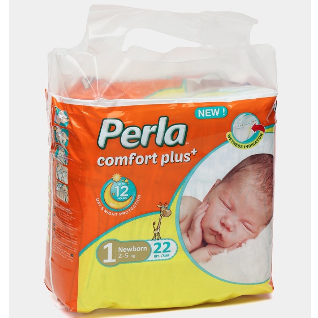 Bolalar uchun tagliklar Perla Baby Somfort Plus Ekonomik yangi tug‘ilgan chaqaloq, 1, 22 dona
