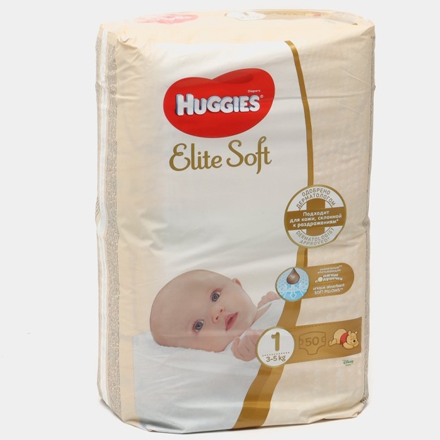 Huggies Elite Soft tagliklar 1, 3-5 kg, 50 dona