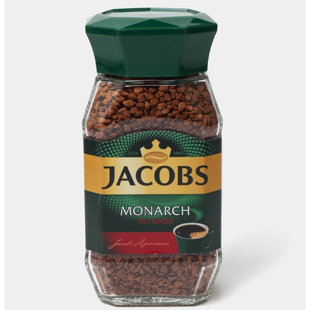 Jasobs Monarch Intense eriydigan qahva, shisha idish, 47,5 g