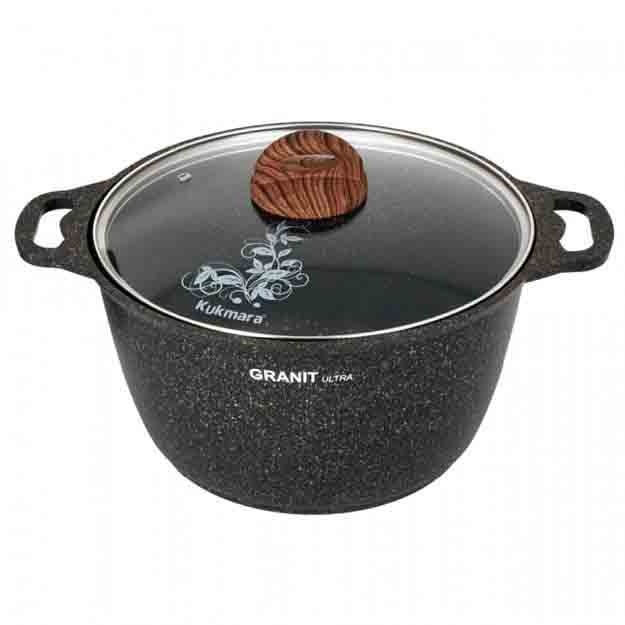 Shisha qopqoqli kastryulya Kukmara Granit ultra AP, 8l Original