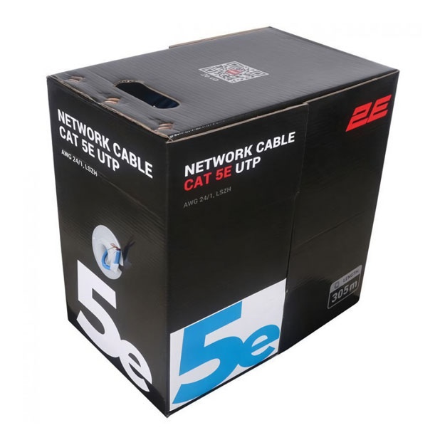 Кабель LAN CAT 5e UTP, 305m, AWG 24/1, LSZH Синий