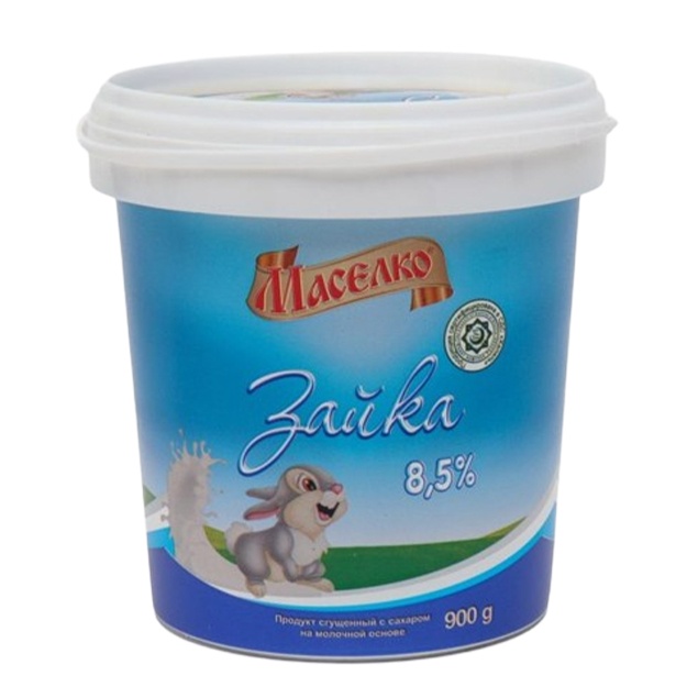 Quyultirilgan sut «Zayka» Maselko 8,5%, 900 gr