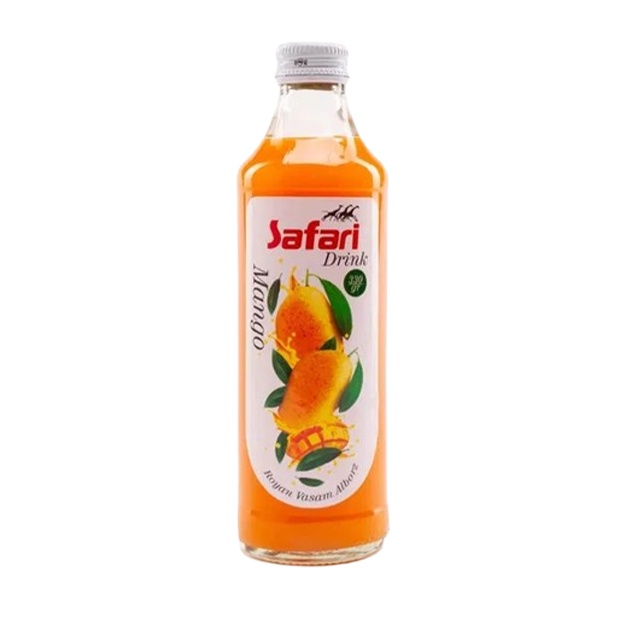 Shisha idishlardagi SAFARI sharbatlari mango