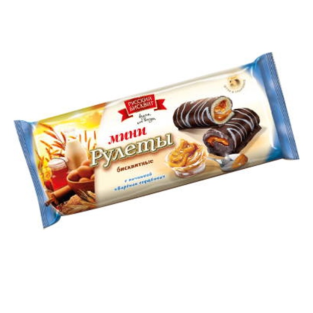 Mini rulonli rus pechenesi Qaynatilgan quyultirilgan sut 175g