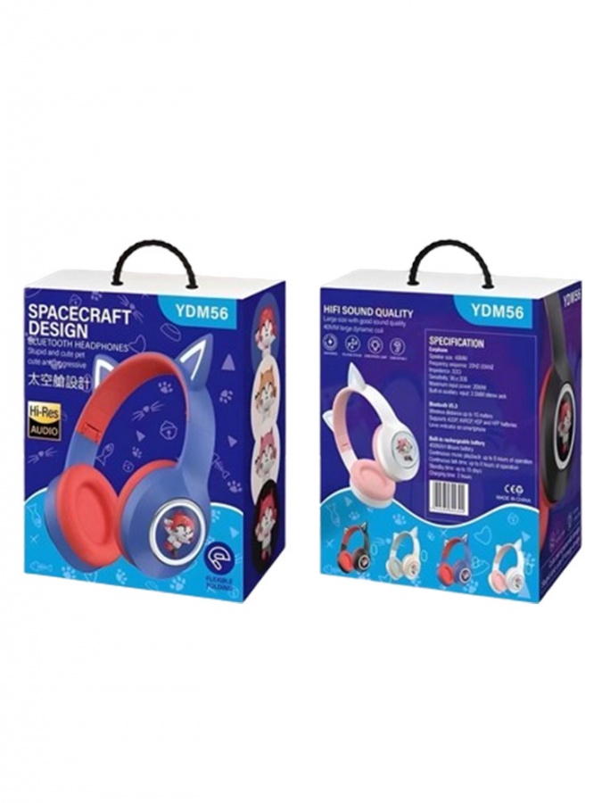 НАУШНИКИ BLUETOOTH Cat Karakter 3D YDM56 Pure Bass | Bluetooth-гарнитура YDM56 Kucing Premium