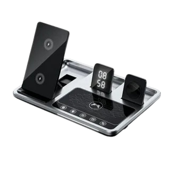 Simsiz zaryadlash stantsiyasi iPhone Android 4in1