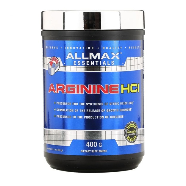 ALLMAX Nutrition, 100% toza arginin HSI, maksimal quvvat va singdirish, 14 oz (400 g)