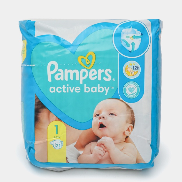 Pampers Astive Baby tagliklari No1, 2-5 kg, 21 dona