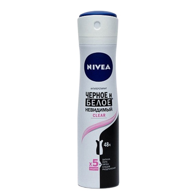 Дезодорант  Nivea Clear Черное и белое 150 мл
