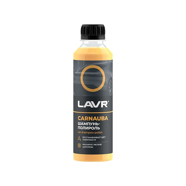 Karnauba mumi bilan avtomobil shampuni jilosi LAVR 330 ml / Ln2202-L