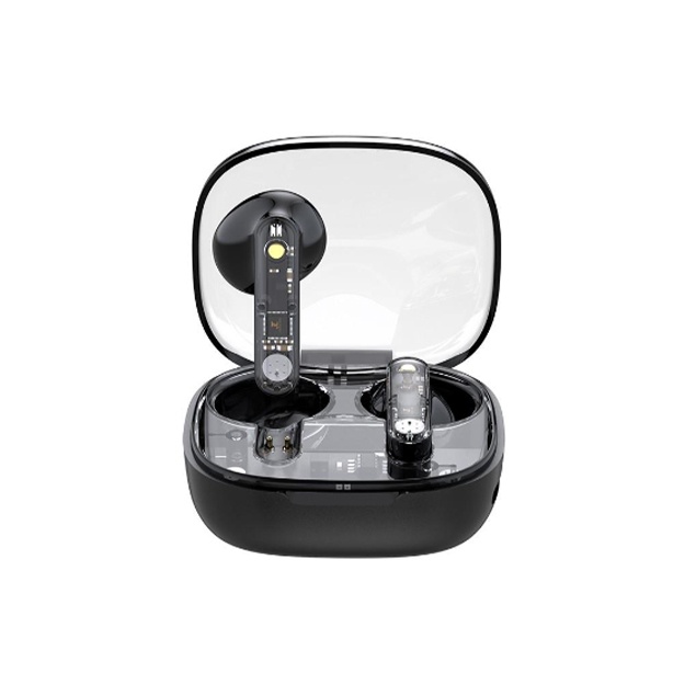 Simsiz minigarnituralar Green Lion Transparent Pro True Wireless Earbuds - Black