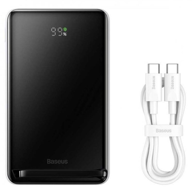 Внешний аккумулятор Baseus Magnetic Bracket Wireless 10000mAh 20W White