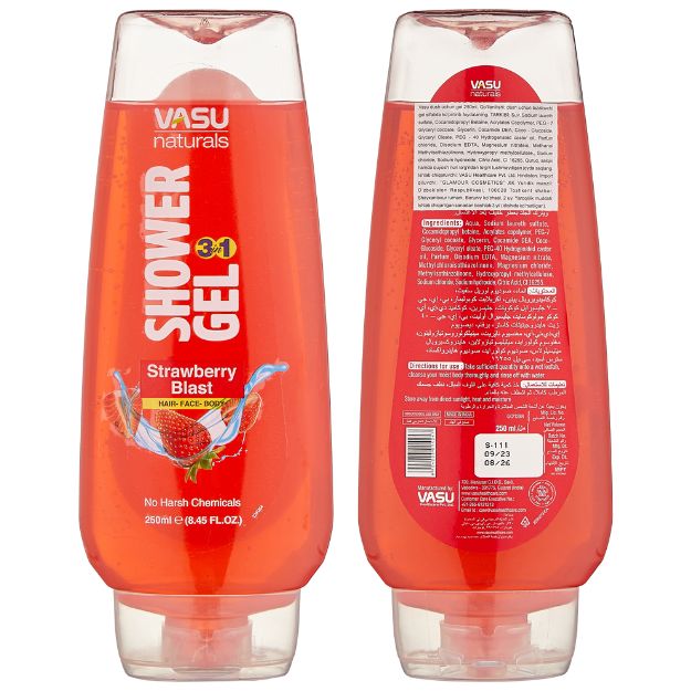 Гель для душа Васу - Клубничный взрыв Vasu Showergel - Strawberry Blast 250 мл