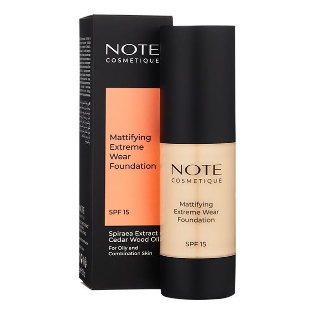 Tanal krem NOTE MATTIFYING EXTREME WEAR FOUNDATION 121 porcelain SPF15 30 ml