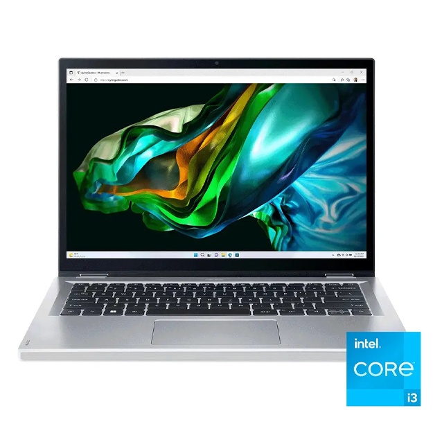 Noutbuk Acer Aspire 3 Spin 14 WUXGA IPS 60 Hz I3-N305 LPDDR5 8 GB SSD 256 GB