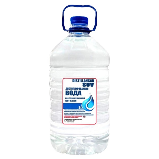 Distillangan suv texnik maqsadlar uchun 3 l