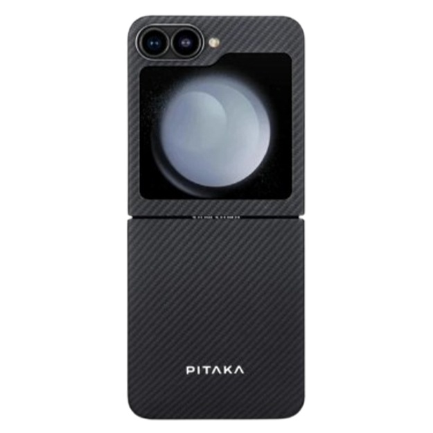 Telefon uchun g‘ilof PITAKA Fusion Weaving MagEz Samsung Galaxy Z Flip 6 Black/Grey Twill