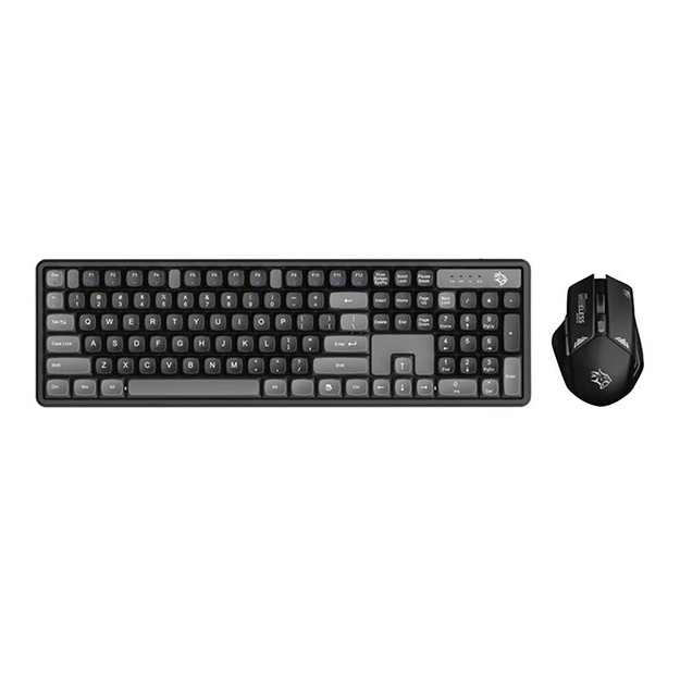 Klaviatura Porodo Gaming Wireless Keyboard with Mouse 1600 DPI