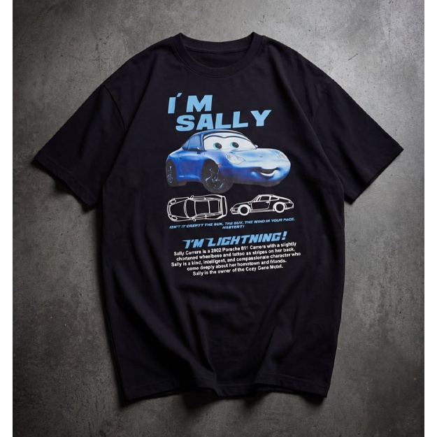 Erkaklar va ayollar uchun “I'am Sally” printli futbolka L qora