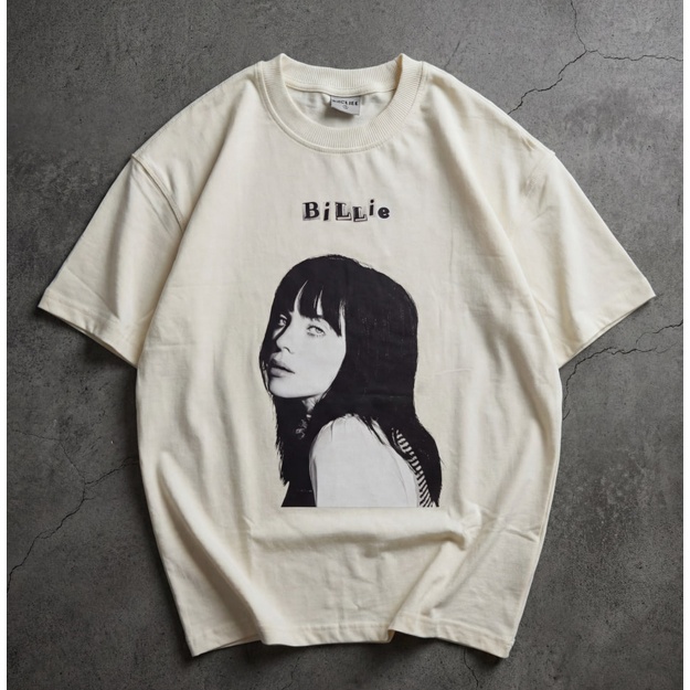 Erkaklar va ayollar uchun “Billie” printli futbolka XL qaymoq rang