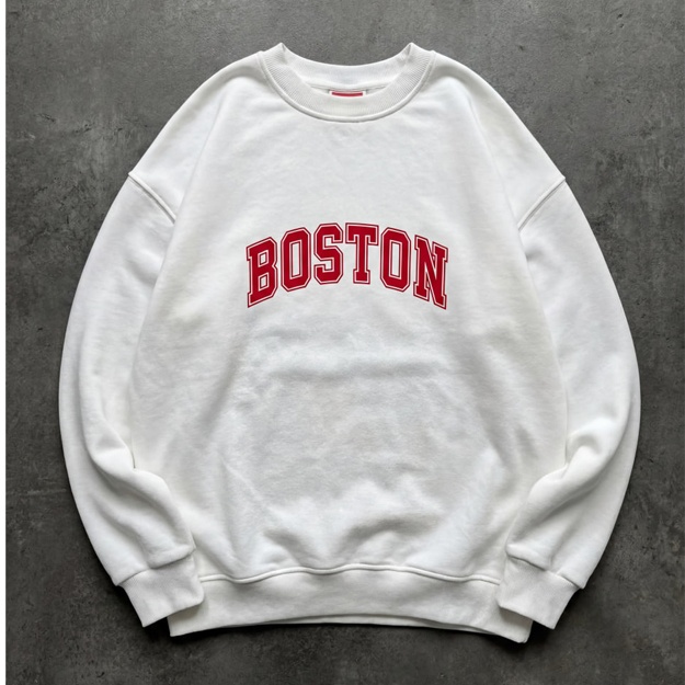 Erkaklar va ayollar uchun “Boston” printli svitshot  White XL