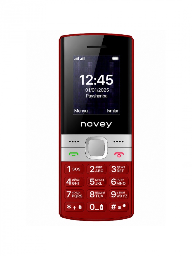 Tugmachali telefon Novey 130 Red