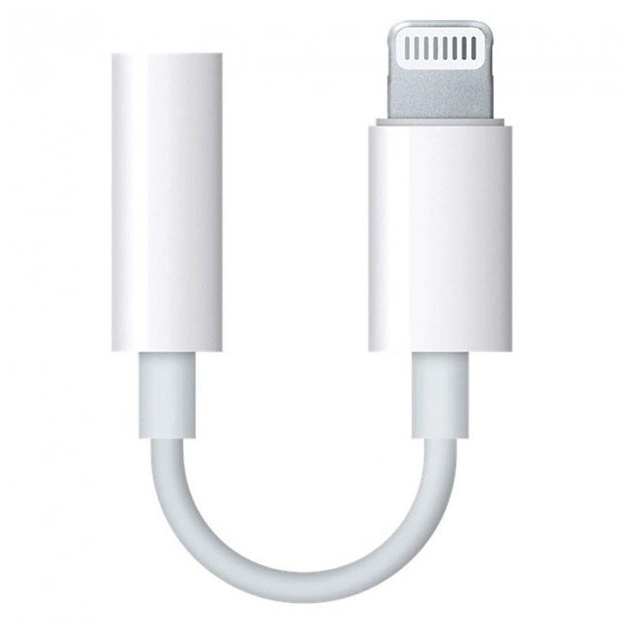 Переходник Denmen DU02 Lightning to 3.5mm Audio converter White