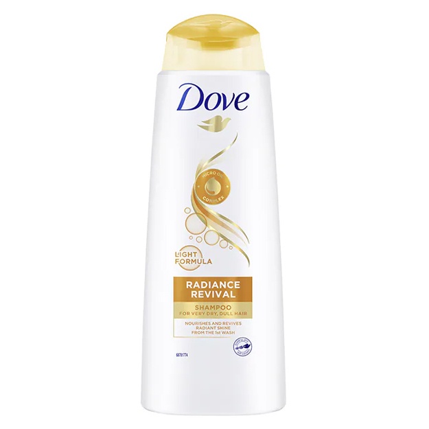 Juda quruq zerikarli sochlar uchun shampun Dove Radiance Revival 400ml