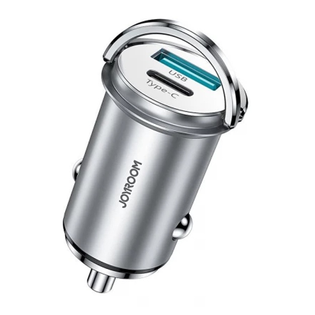 avtomobil zaryadlovchi Joyroom C-A45 USB+Type-C kumush