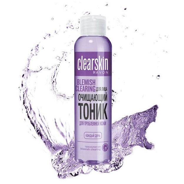 Bug‘doy ekstrakti va aloe vera bilan yuzni tozalovchi tonik Avon ClearSkin 100 ml