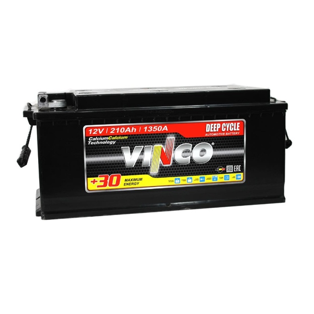 Аккумулятор Vinco 6CT-210 АПЗ П.П. L(4) (клемма конус) (крышка плоская)