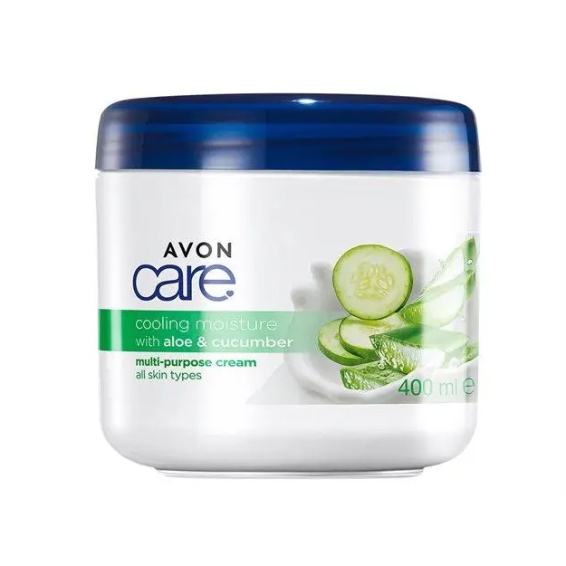 Yuz, qo‘llar va tana uchun namlovchi ko‘p funktsiyali krem Avon Care bodring ekstrakti, aloe va mentol bilan 400ml