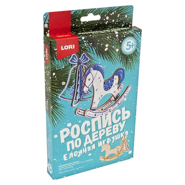 Yog‘ochga rasm chizish. Rojdestvo o‘yinchog‘i "Yangi yil sayohati" Lori Fnn-021