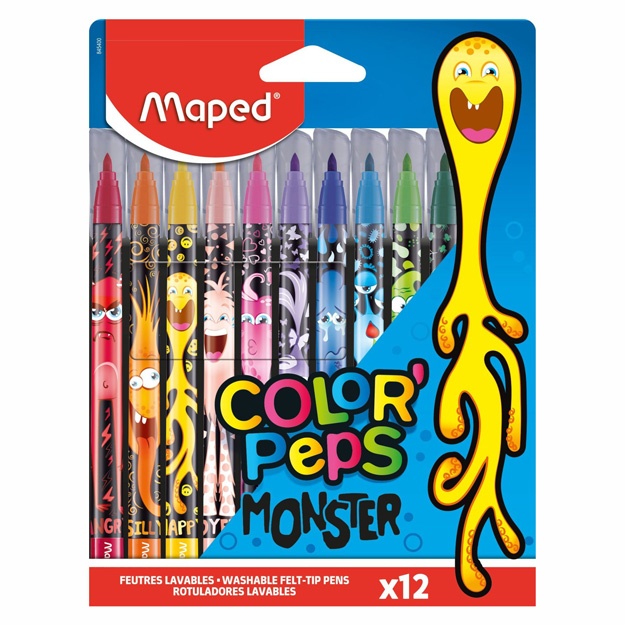 Flomasterlar Maped Color'Peps Monster 12rang 845420