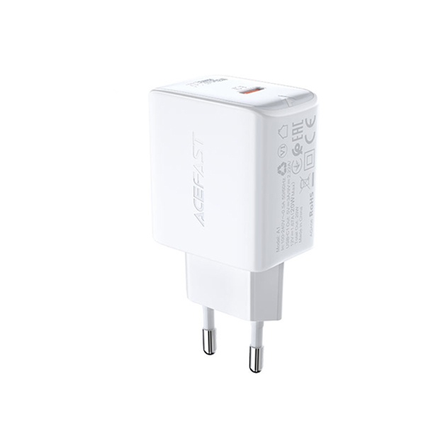 Zaryadlash qurilmasi Acefast A1 PD single USB-C Charger 20W Oq