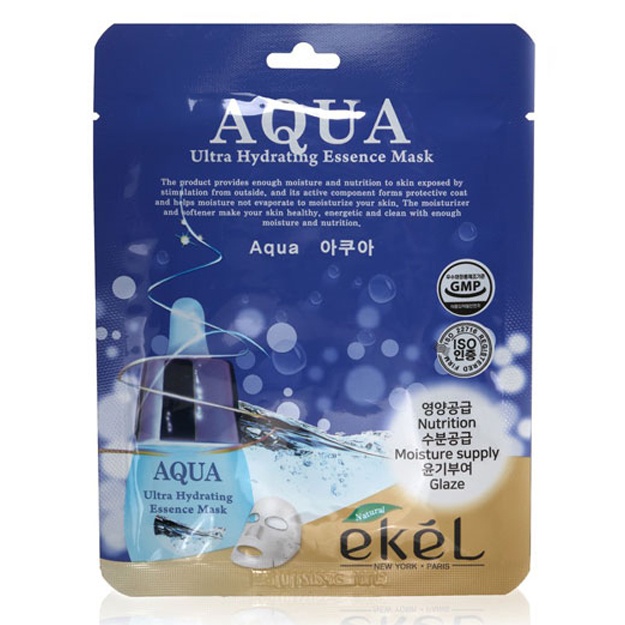 Тканевая маска с гидролизованным коллагеном EKEL Aqua Ultra Hydrating Essence Mask