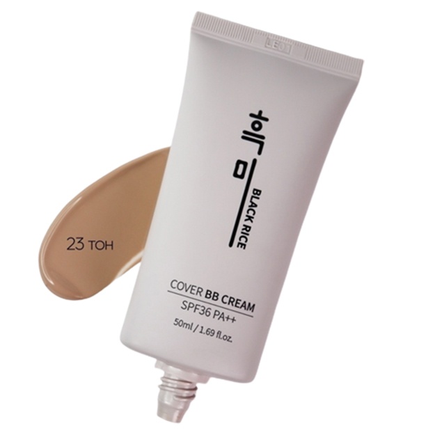Qora guruch ekstrakti bilan namlovchi BB krem Black Rice Cover BB Cream 23