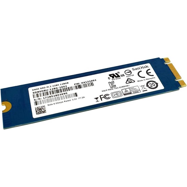 Qattiq disk Sandisk X400 128 GB M.2 2280 SATA 3 6 GB/s SD8SN8U-128G-1002 (ikkinchi qo‘l)