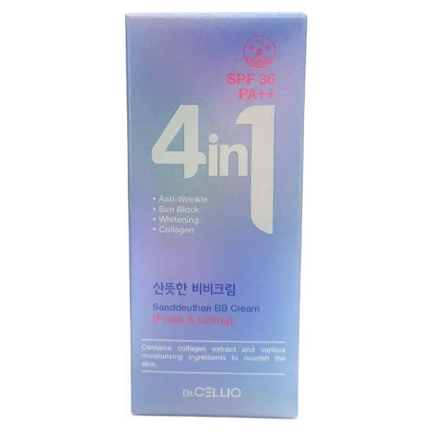 Uch tomonlama yuz kremi 4 in 1 Sandeunhan BB Cream SPF36 PA++, 50 ml Dr.Cellio