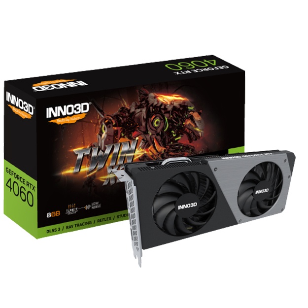 Видеокарта Inno3D 8GB GeForce RTX 4060 TWIN X2 128Bit GDDR6