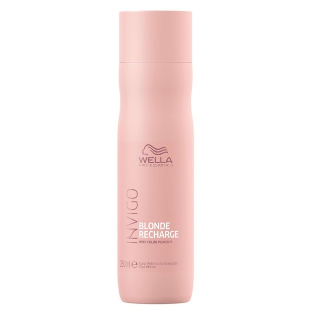 Salqin sariq ohanglar uchun sarg‘ayishga qarshi shampun Wella Invigo Blonde Rechardge 250ml