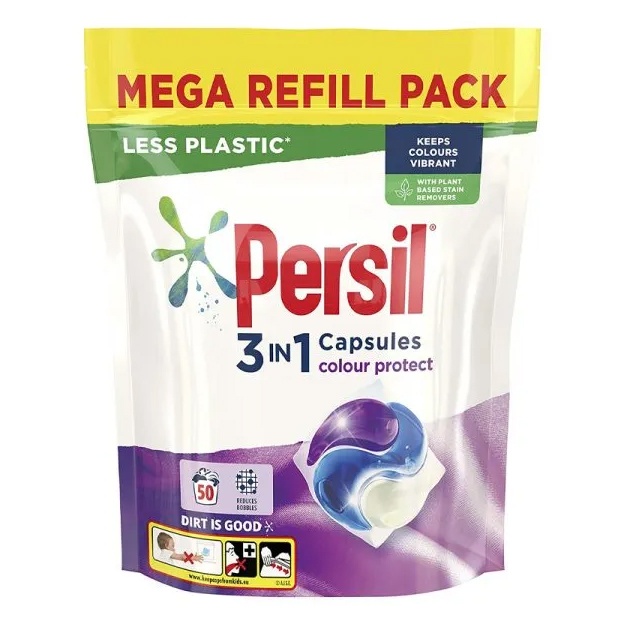 Yuvish uchun kapsulalar Persil 3 in 1 Solor Protest 50 ta yuvish
