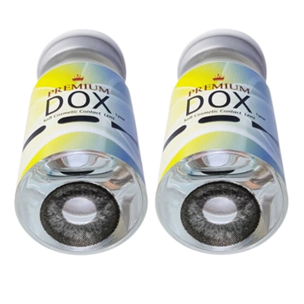Rangli kontakt linzalari Premium Dox SMOKY BLACK 0.0