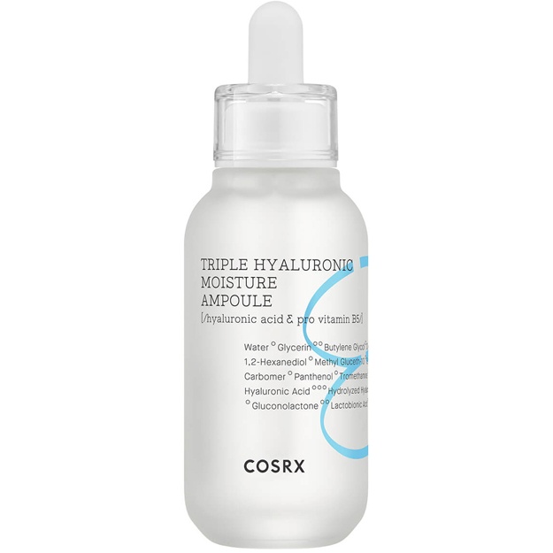 Gialuron kislotasi bilan chuqur namlash uchun sarum COSRX Triple Hyaluronic Moisture Ampoule