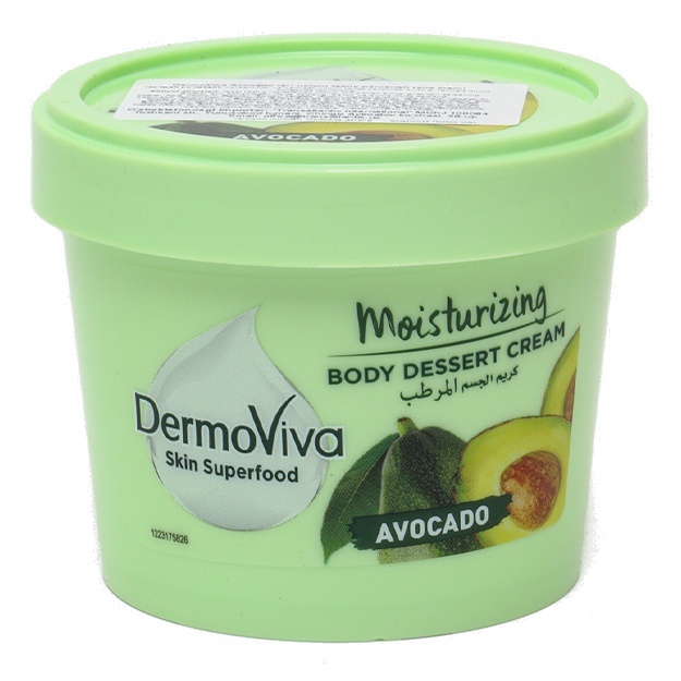 Quruq teri uchun krem Avakado bilan tana deserti Dabur DermoViva Skin Superfood 140 ml